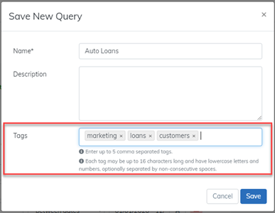 Save New Query