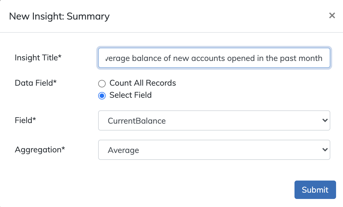 Average balance settings