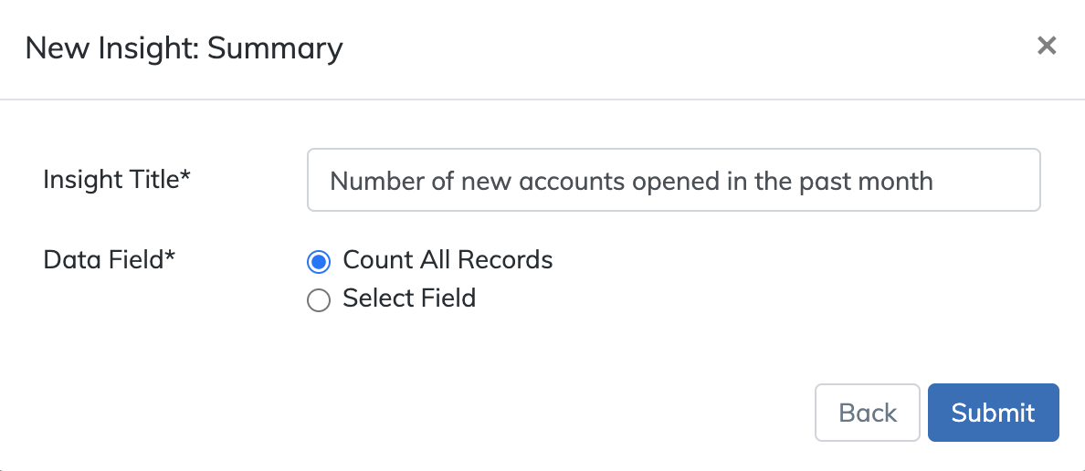 Summary of new accounts settings