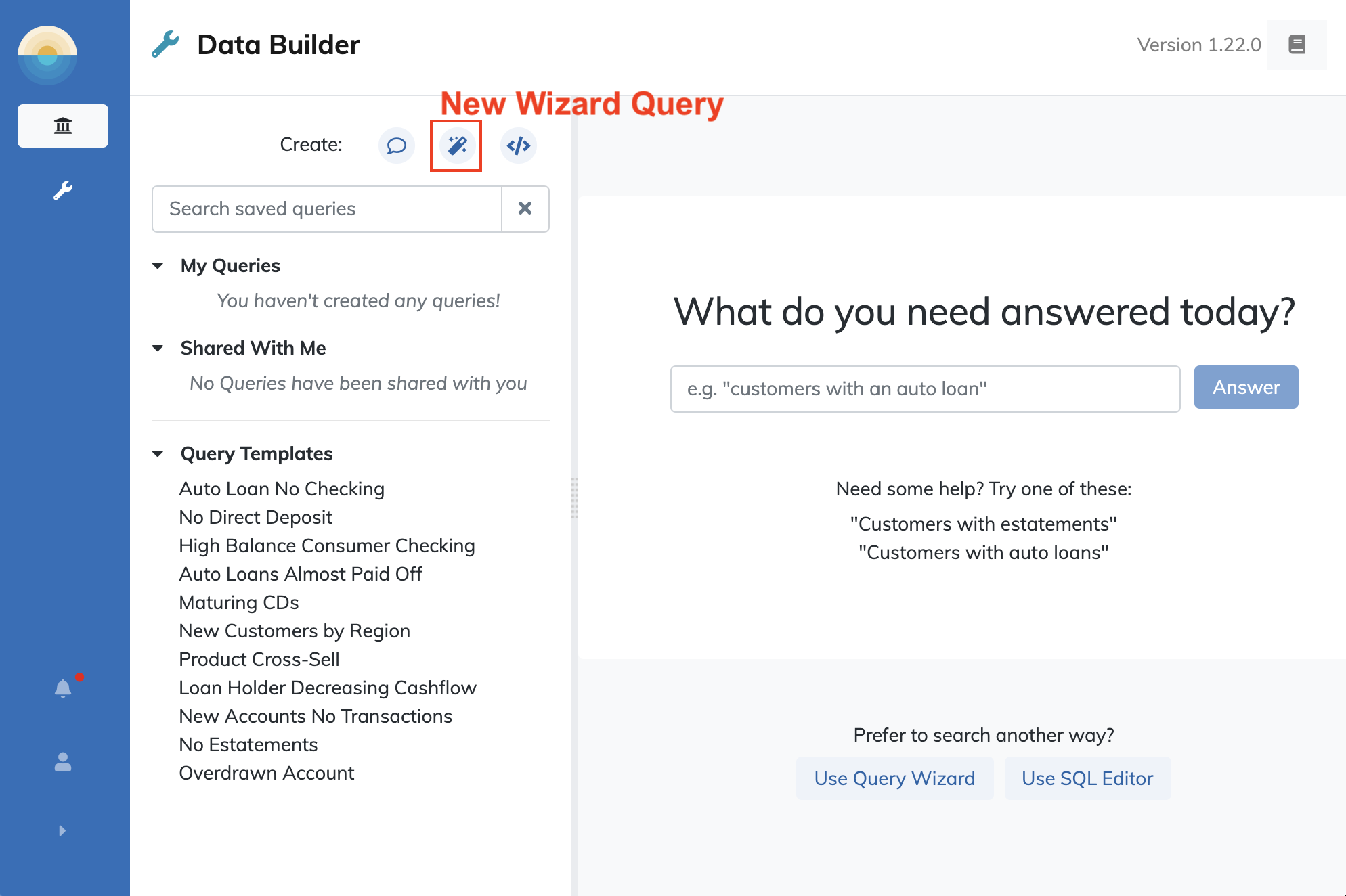 new wizard query